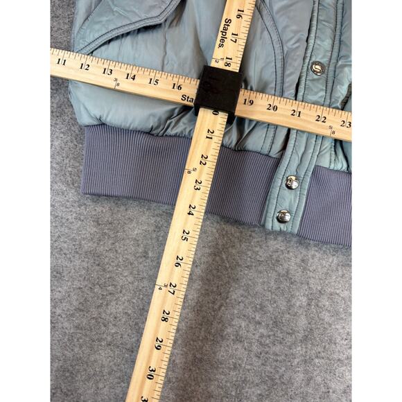 Woolrich Puffer Vest Mens Large Blue Snap Button Insulated Winter Gorpcore - Picture 4 of 8